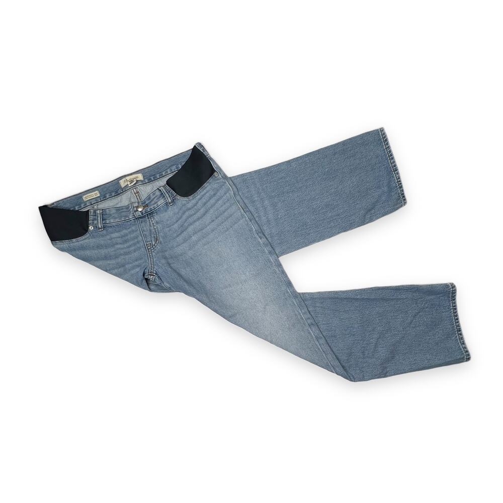 Madewell The Maternity Side-Panel Dean Easy Straight Jean Airy Denim size 29 - Picture 3 of 12